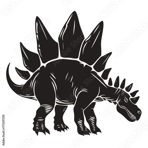 Triceratops dinosaur isolated on white background. Vector illustration.