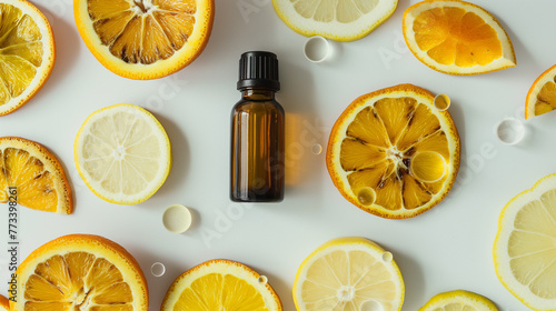 Óleo essencial de laranja e limão  photo