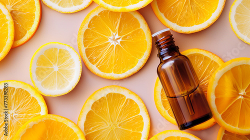 Óleo essencial de laranja e limão  photo