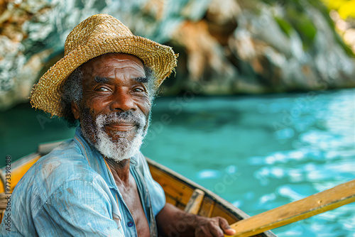 Aged Fisherman at Sea