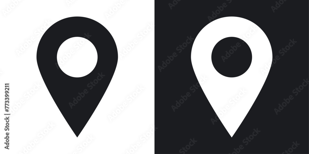 Location Pointer and GPS Marker Icons. Map Pin and Directional Guide ...