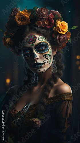 woman in carnival mask