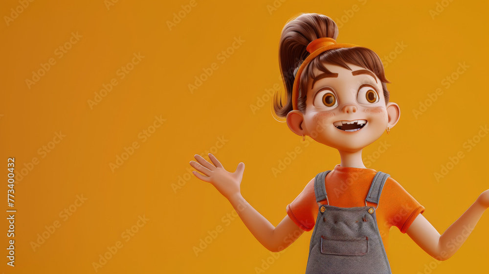 Portrait of cute kawaii positive excited smiling Portrait of cute kawaii positive excited smiling