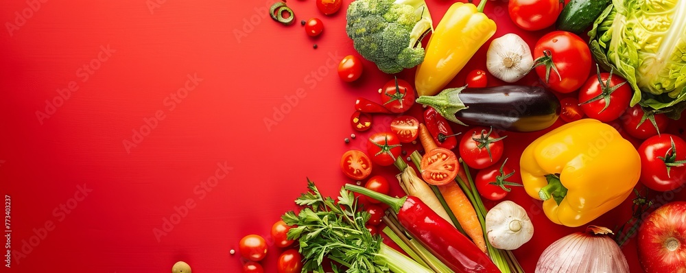 fresh chopped vegetables for salad background.