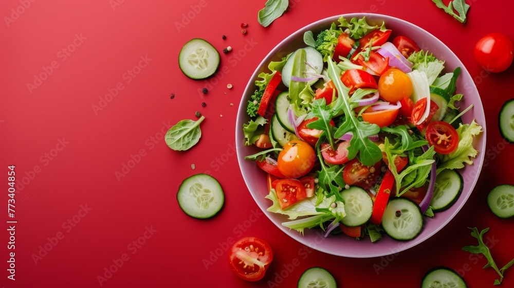 fresh chopped vegetables for salad background. fresh chopped vegetables for salad background.