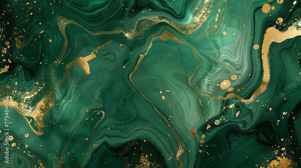 Luxurious green and gold marble background, fluid art modern wallpaper design, abstract digital illustration Luxurious green and gold marble background, fluid art modern wallpaper design, abstract digital illustration