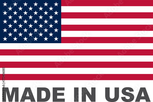 made in usa flag stamp