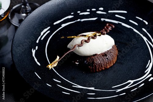 chocolate cake on a plate