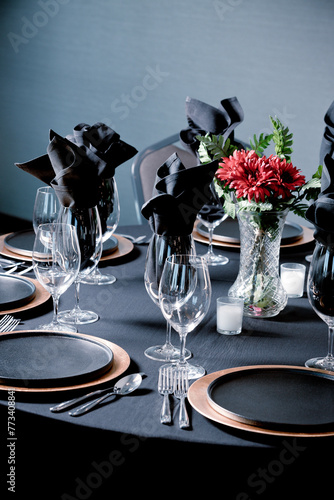 table setting for a dinner