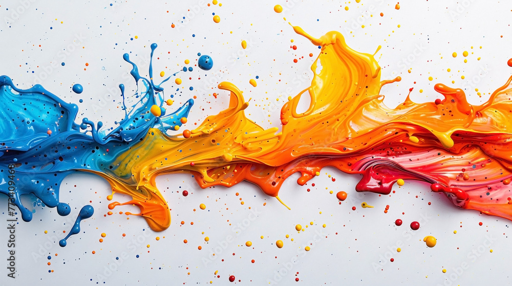 summer tone colorful Paint splatters isolated on white background,graphic resources summer tone colorful Paint splatters isolated on white background,graphic resources