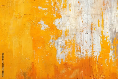 Warm yellow and orange abstract painted wooden texture background, rustic banner, digital art
