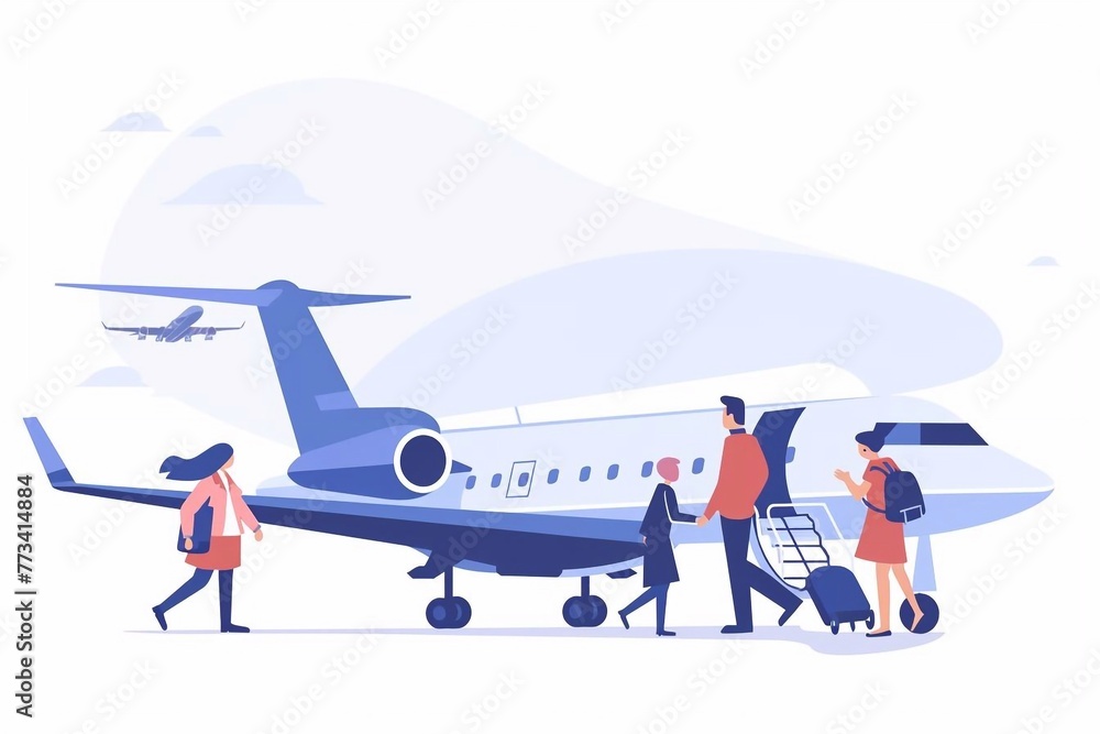In den Urlaubsflieger einsteigen, made by AI In den Urlaubsflieger einsteigen, made by AI