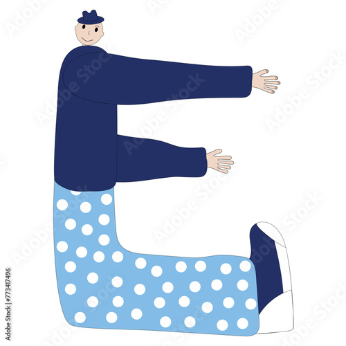 E illustration, business, man, shape, graphic, abstract, human, vector, company, design, isolated, icon, concept, letter, person, alphabet, symbol, identity, template, silhouette, element, sign, socia