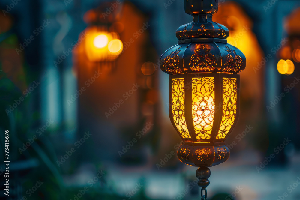 Beautiful retro luxury light lamp decor glowing. Beautiful retro luxury light lamp decor glowing.