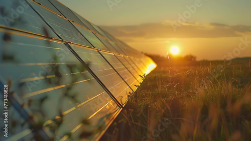 ecology, solar power station panels.