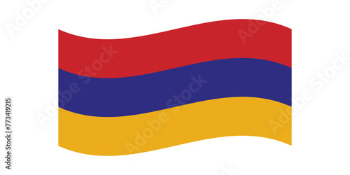 Flag of Armenia. Armenian national symbol in official colors. Template icon. Abstract vector background