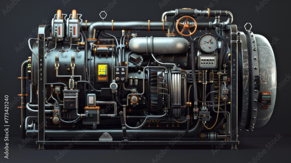 Fototapeta premium A versatile air compressor for powering pneumatic tools in various industrial applications