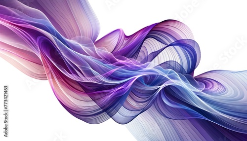 Abstract Swirl of Gradient Colors and Flowing Lines