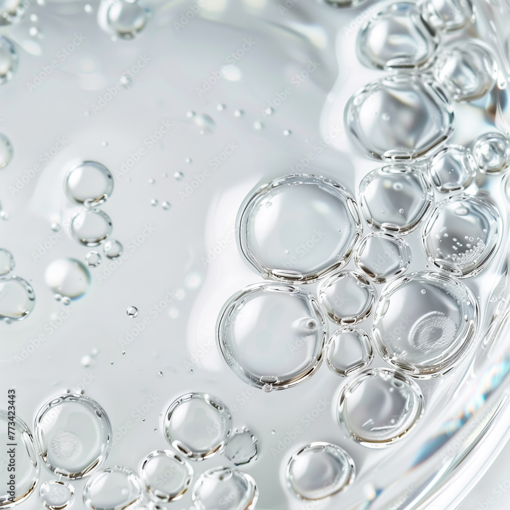 Clear gel serum texture. Liquid skincare cream background Clear gel serum texture. Liquid skincare cream background