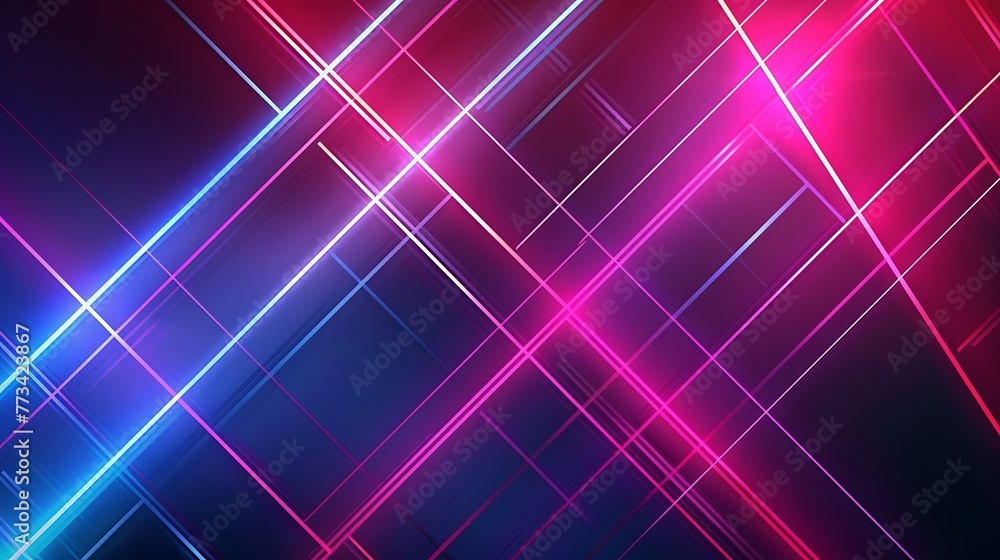 Abstract geometric fantasy glow neon line background Abstract geometric fantasy glow neon line background
