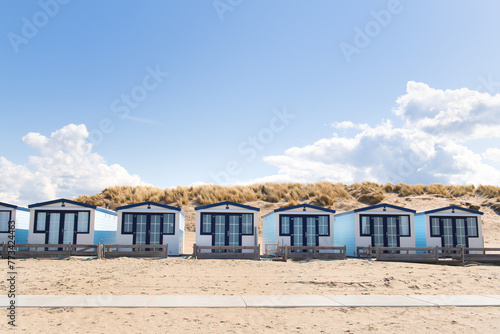 Beach cabins at the North sea coast © Ivonne Wierink