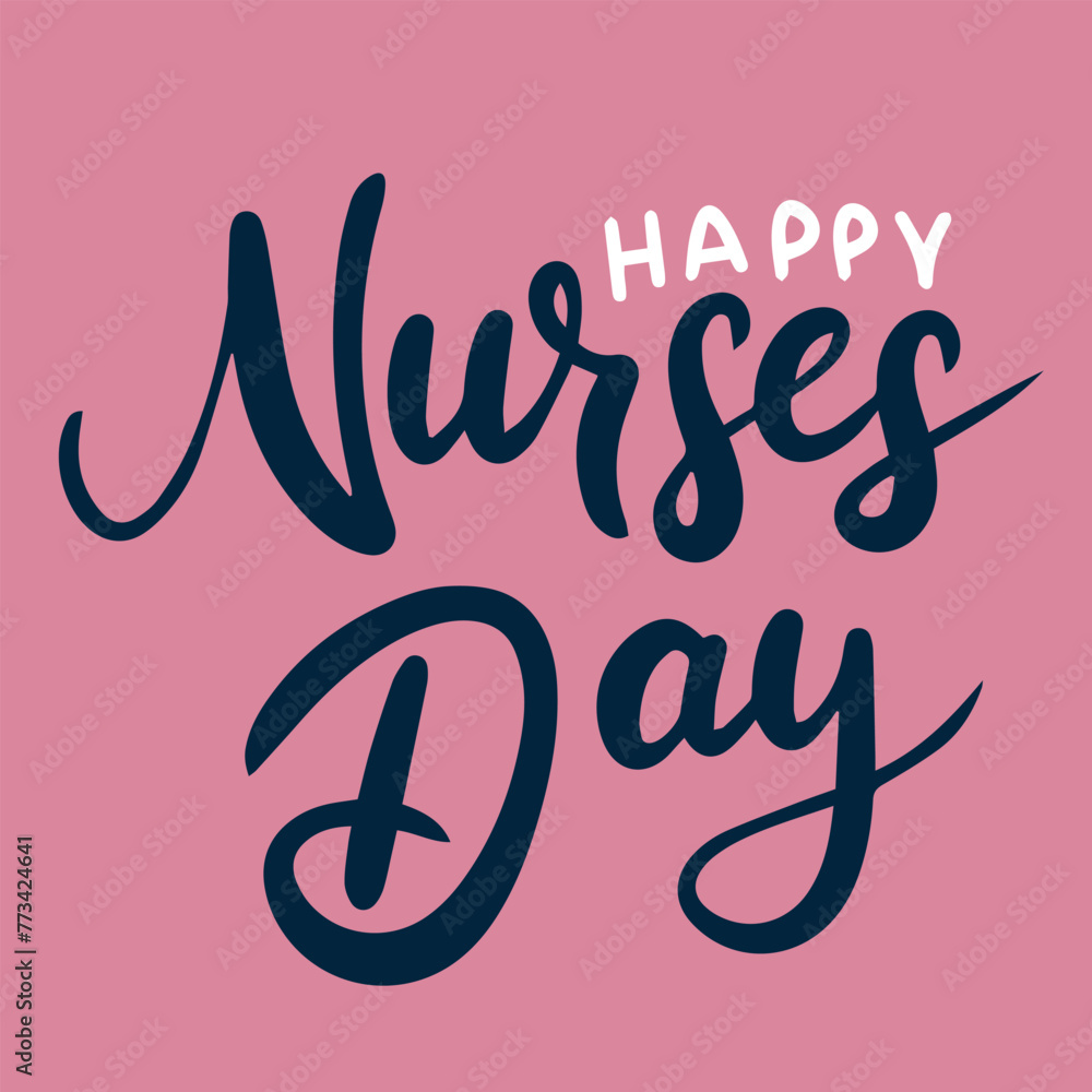 International Nurses Day text banner. Hand drawn vector art. International Nurses Day text banner. Hand drawn vector art.