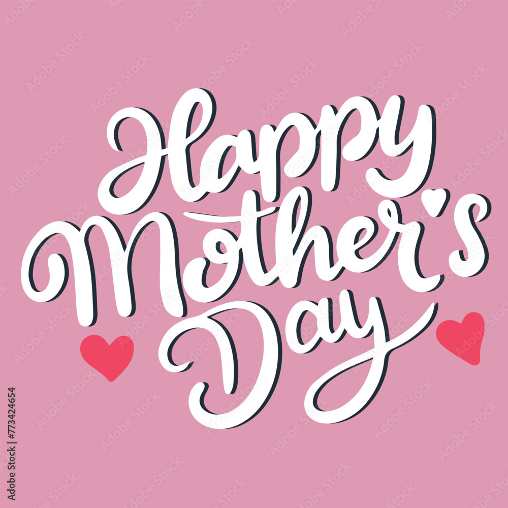 Happy Mother's Day text banner. Hand drawn vector art. Happy Mother's Day text banner. Hand drawn vector art.