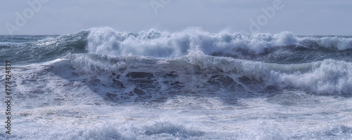 waves off trevose head CORNWALL uk 