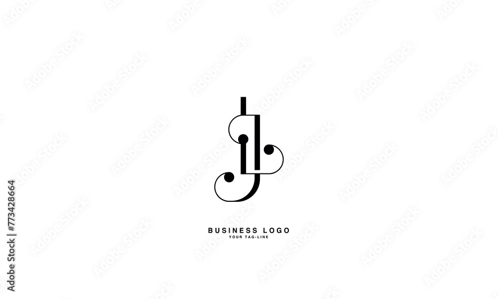 JL, LJ, J, L, Abstract Letters Logo Monogram JL, LJ, J, L, Abstract Letters Logo Monogram