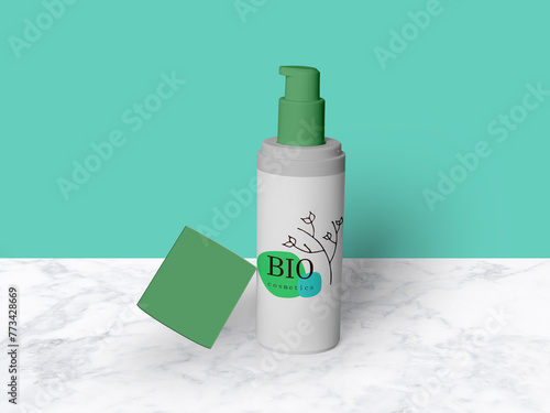 cosmetic container with cream