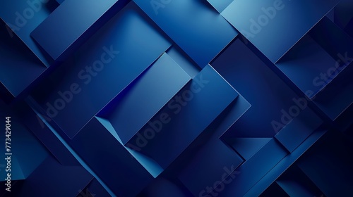 Dark blue abstract background geometry shine and layer element for presentation design