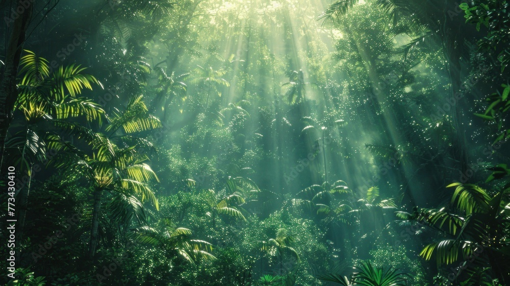 A lush rainforest canopy, alive with the sounds of diverse wildlife, underscoring the urgency of forest conservation. A lush rainforest canopy, alive with the sounds of diverse wildlife, underscoring the urgency of forest conservation.
