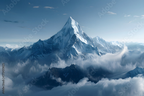 snow covered mountains © Nature creative