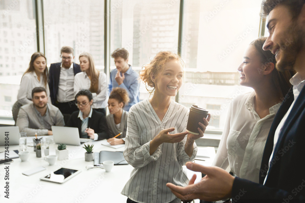 Young professionals in a meeting in modern office Young professionals in a meeting in modern office