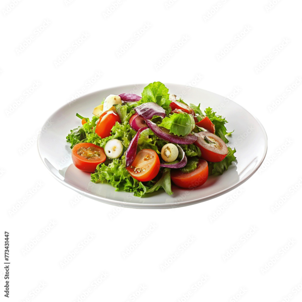 National Salad Month Salad on dish isolated on Transparent background. National Salad Month Salad on dish isolated on Transparent background.