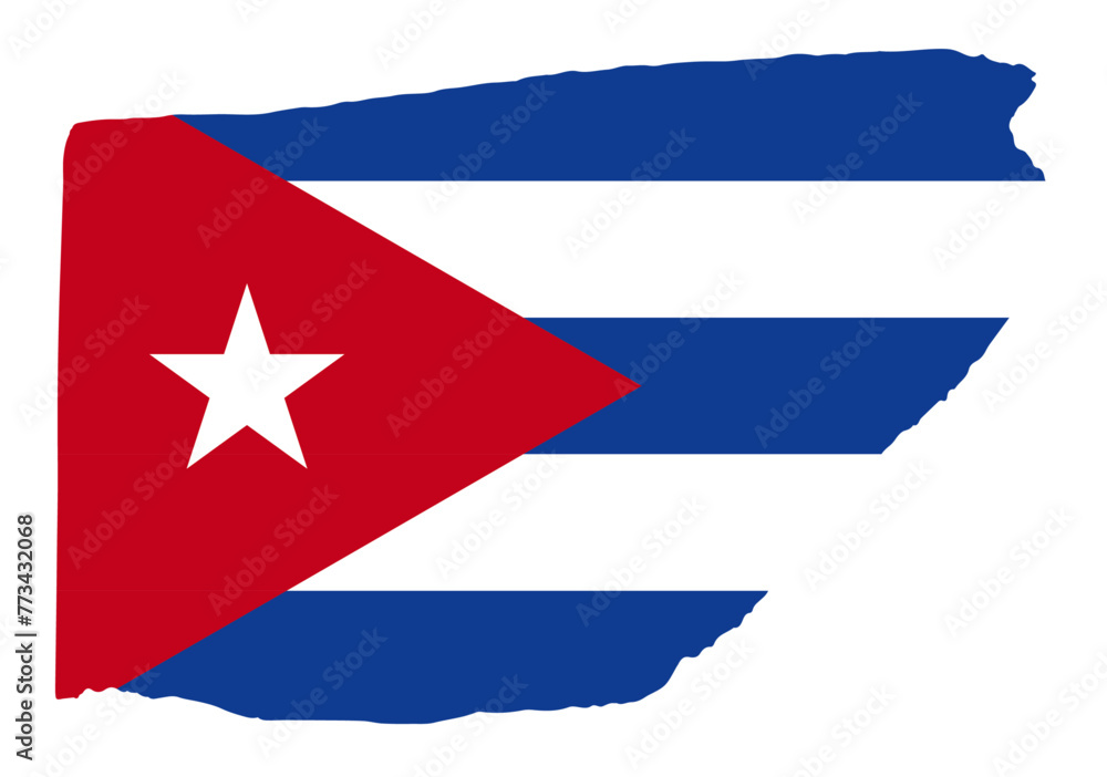 Cuba flag with palette knife paint brush strokes grunge texture design. Grunge brush stroke effect Cuba flag with palette knife paint brush strokes grunge texture design. Grunge brush stroke effect