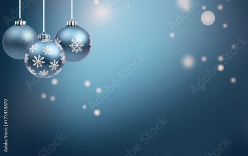 Beautiful christmas balls banner with text space