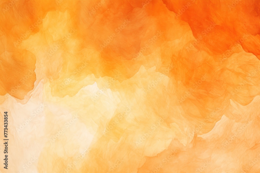 Orange watercolor abstract background - obrazy, fototapety, plakaty 