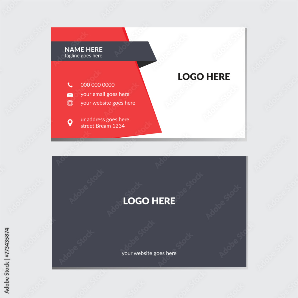 creative business card Simple and clean design Vector modern print templates technology Layout Personal visiting card 