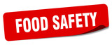 food safety sticker. food safety label