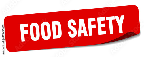 food safety sticker. food safety label photo