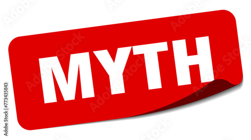 myth sticker. myth label
