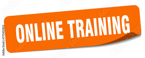 online training sticker. online training label