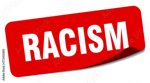 racism sticker. racism label