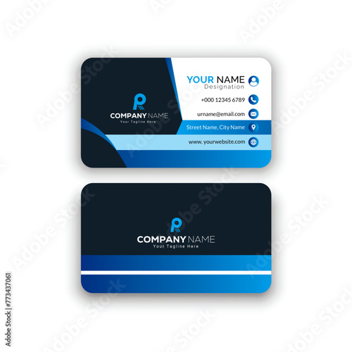 Corporate creative and modern Stylish Professional Business card template design (Double sided)