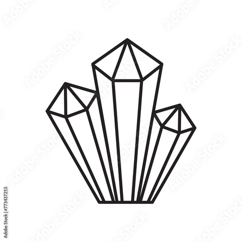 Drugs Crystals icon design, isolated on white background, vector illustration