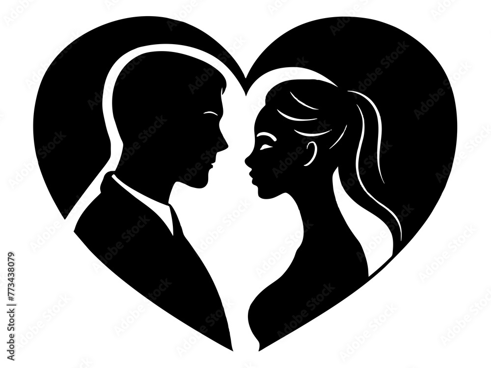 silhouette of a couple silhouette of a couple