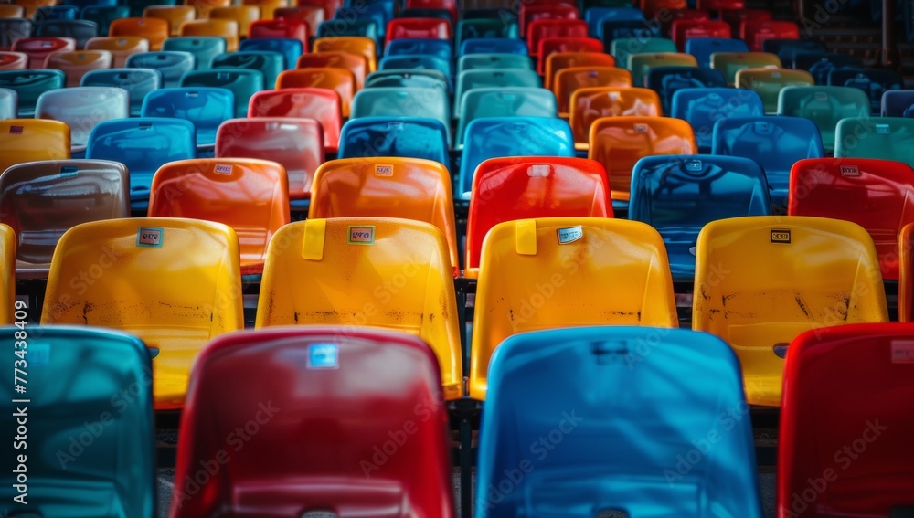 Fototapeta premium empty seats in a stadium