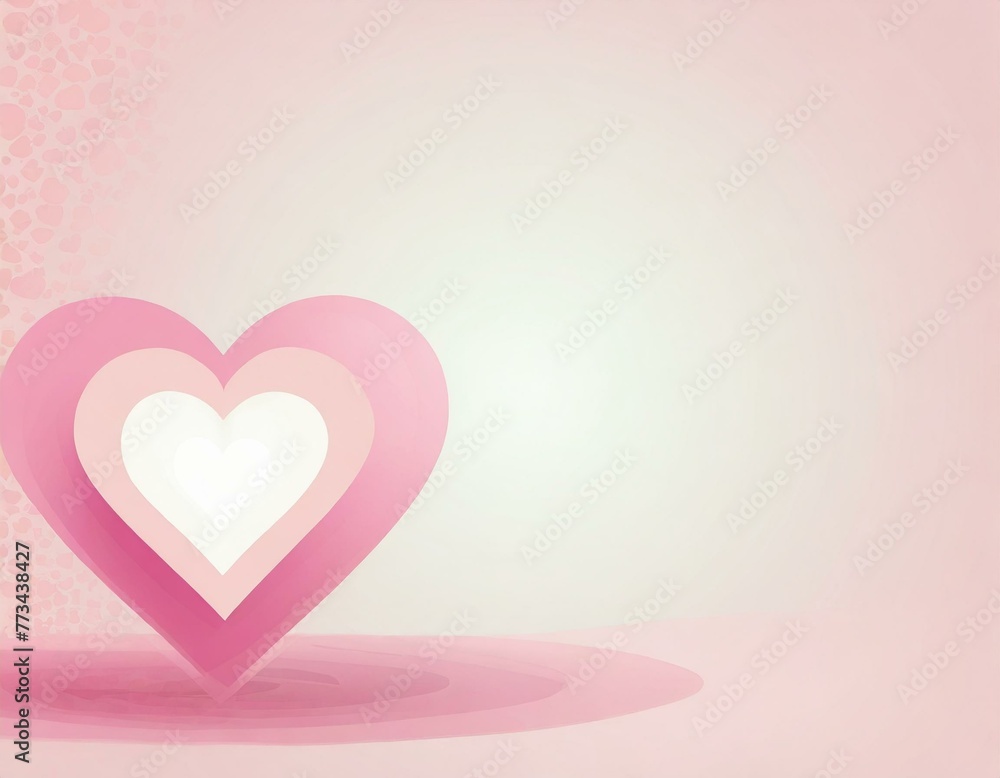 A stylized heart with several layers and a place for text in the upper right corner