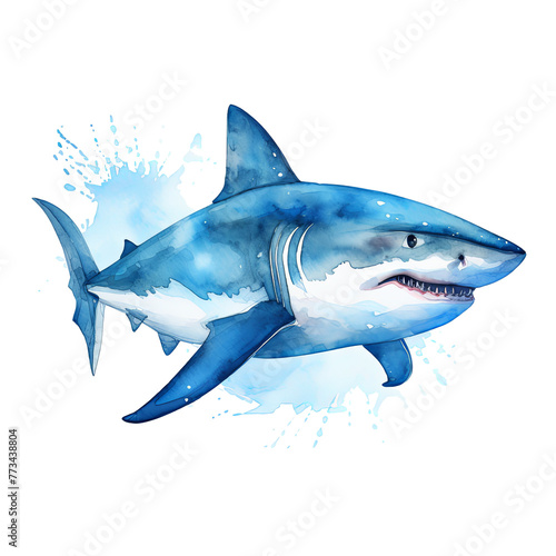 Drawing of a Great White Shark